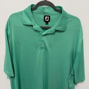 FootJoy Green Striped Polo Shirt